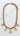 Curb Chain Diamante Charm Necklace - Gold