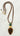 Long Double Stone Pendant Cord Necklace - Gold/Brown