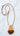 Hammered & Wood Pendant Long Necklace - Gold/Brown