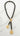 Coin Pendant Beaded Necklace - Black/Gold