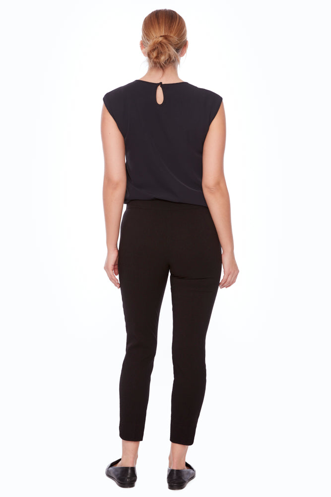 Petal Ankle Trousers - Black