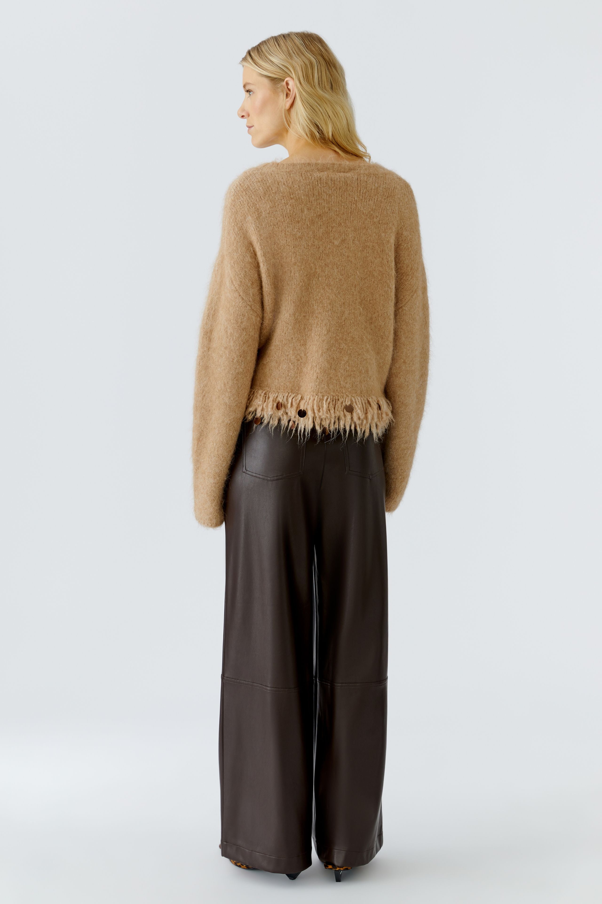 Mohair Sequin Jumper - Latte