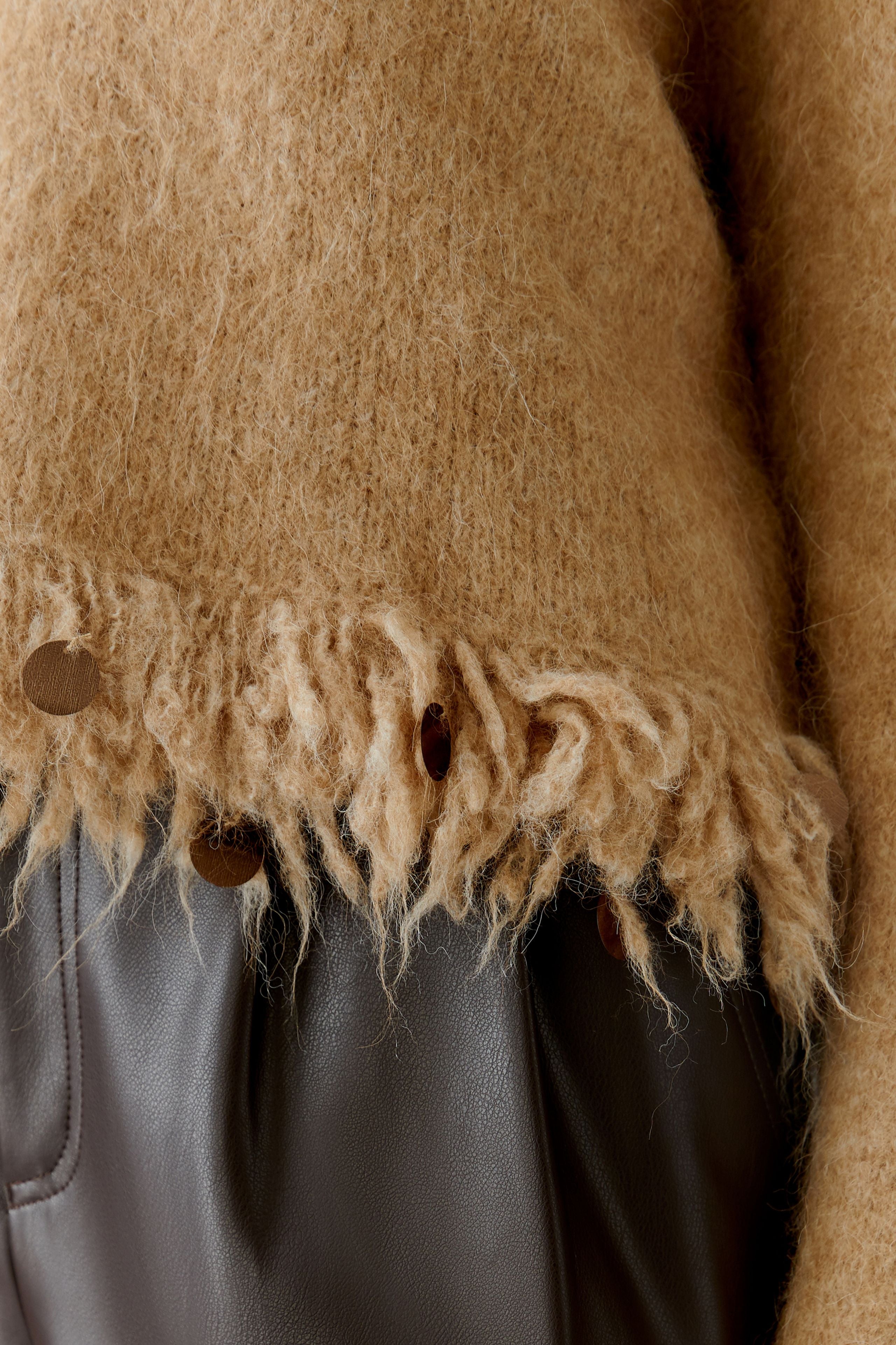 Mohair Sequin Jumper - Latte