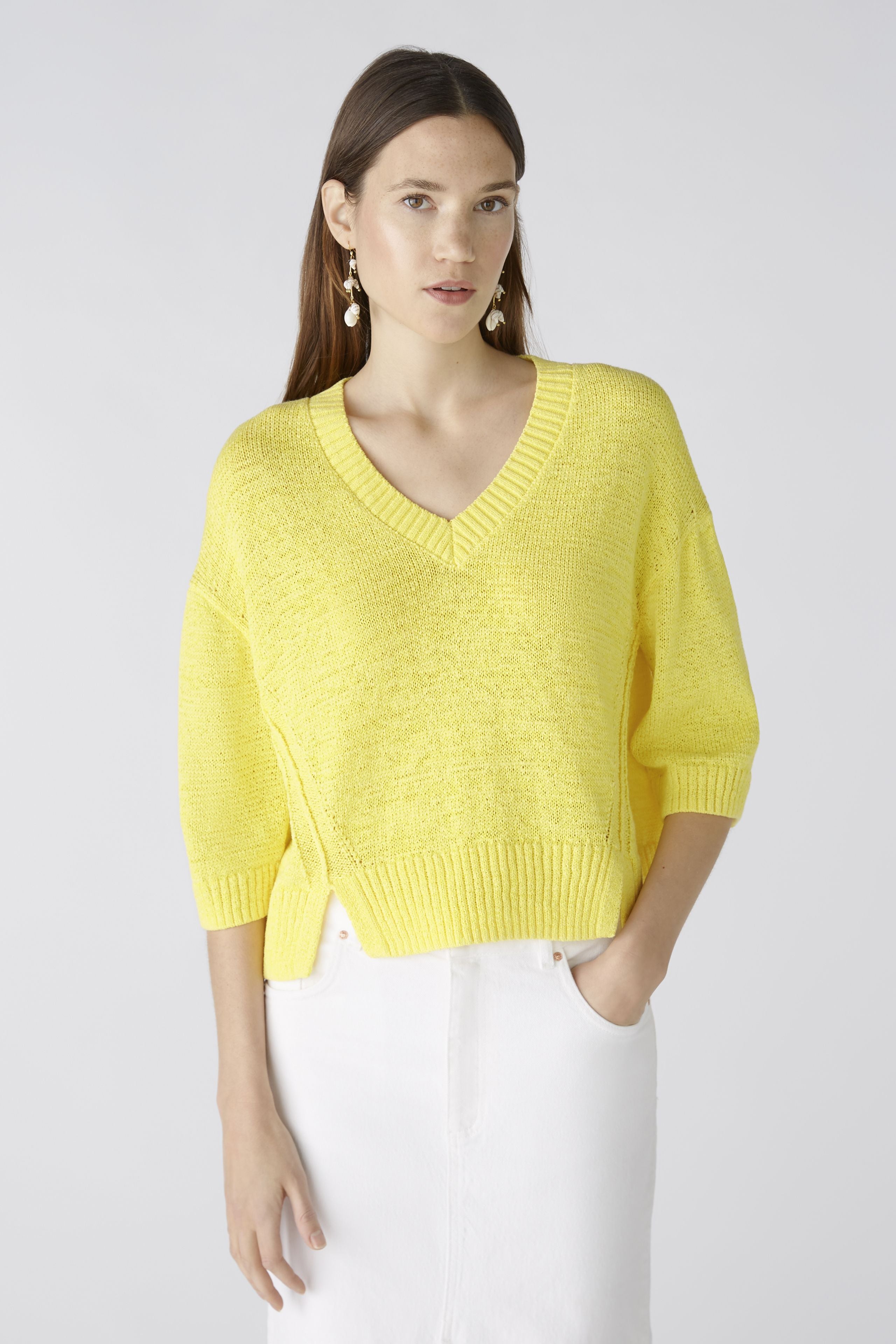 Cropped Jumper in Yellow