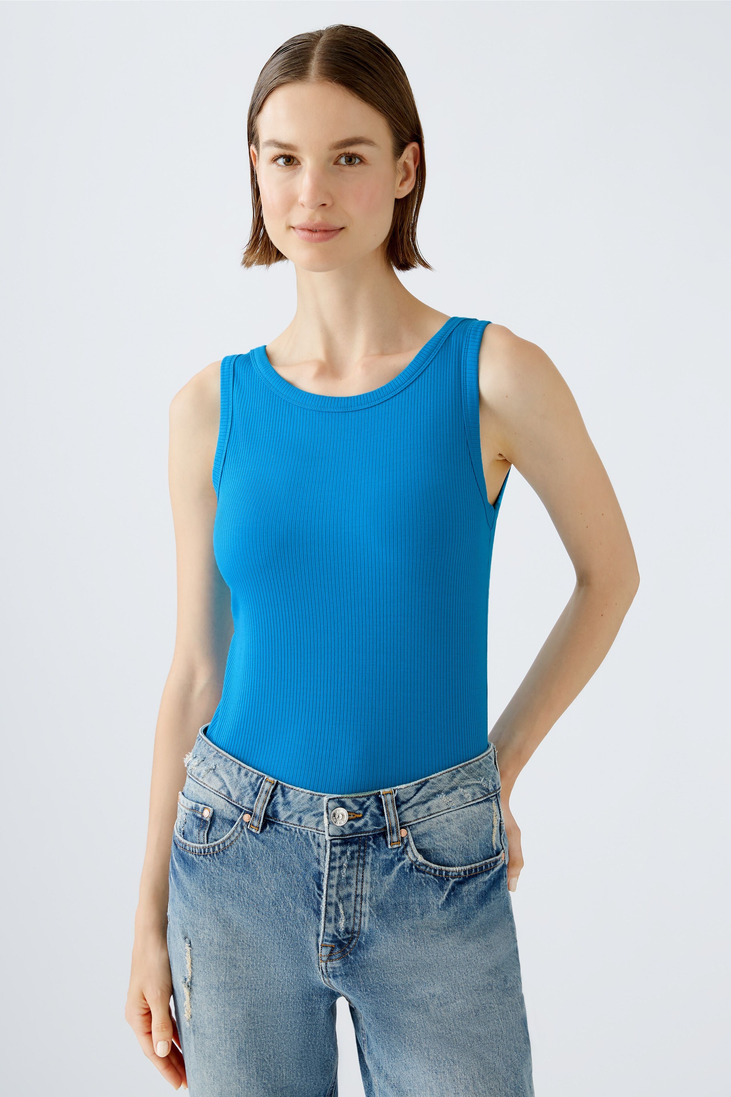 Ribbed Vest - Marine Blue