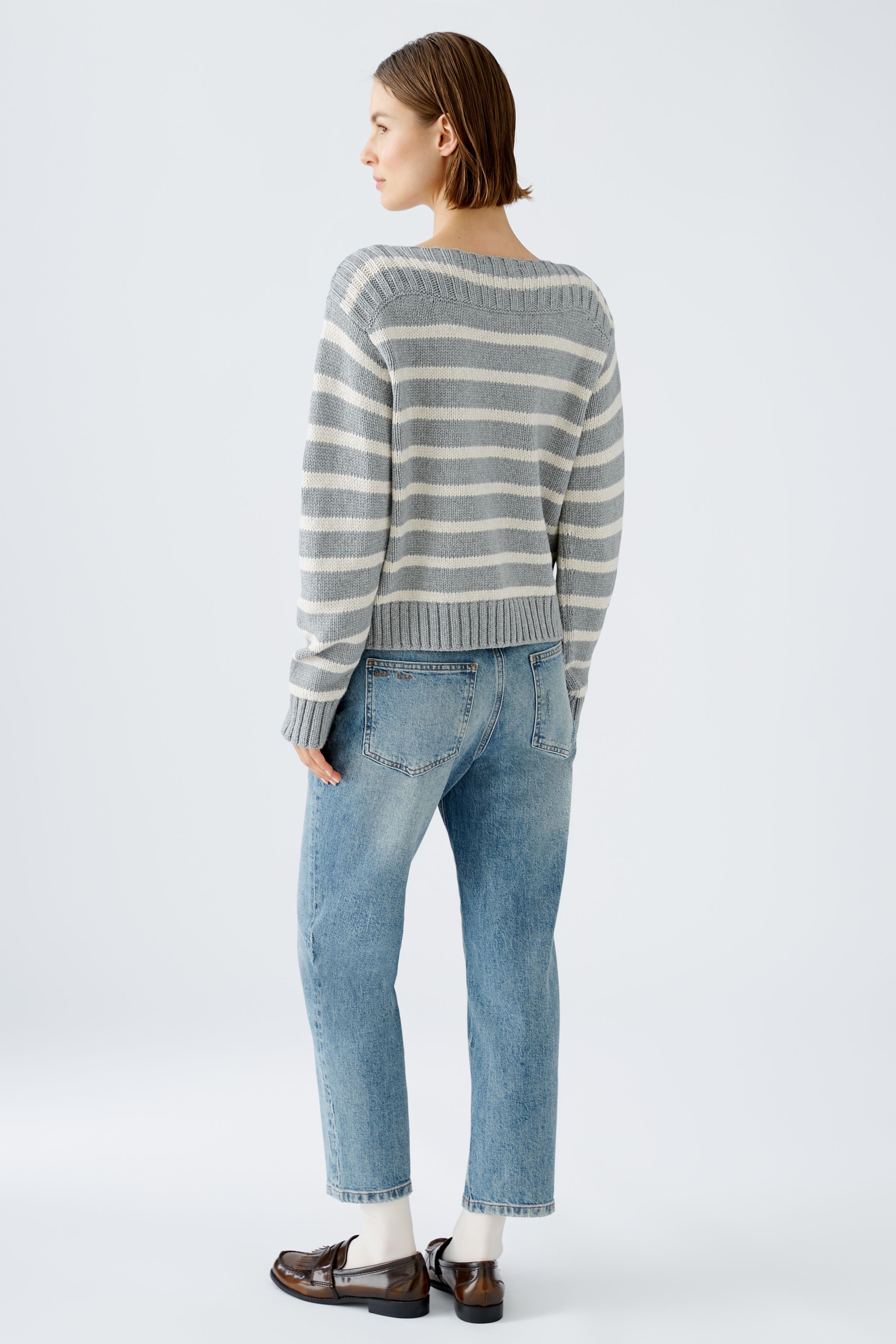 Striped Jumper - Grey