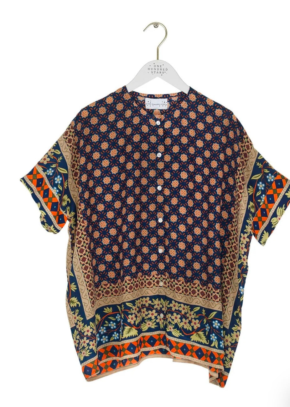 Tea Blouse - Moorish Blue