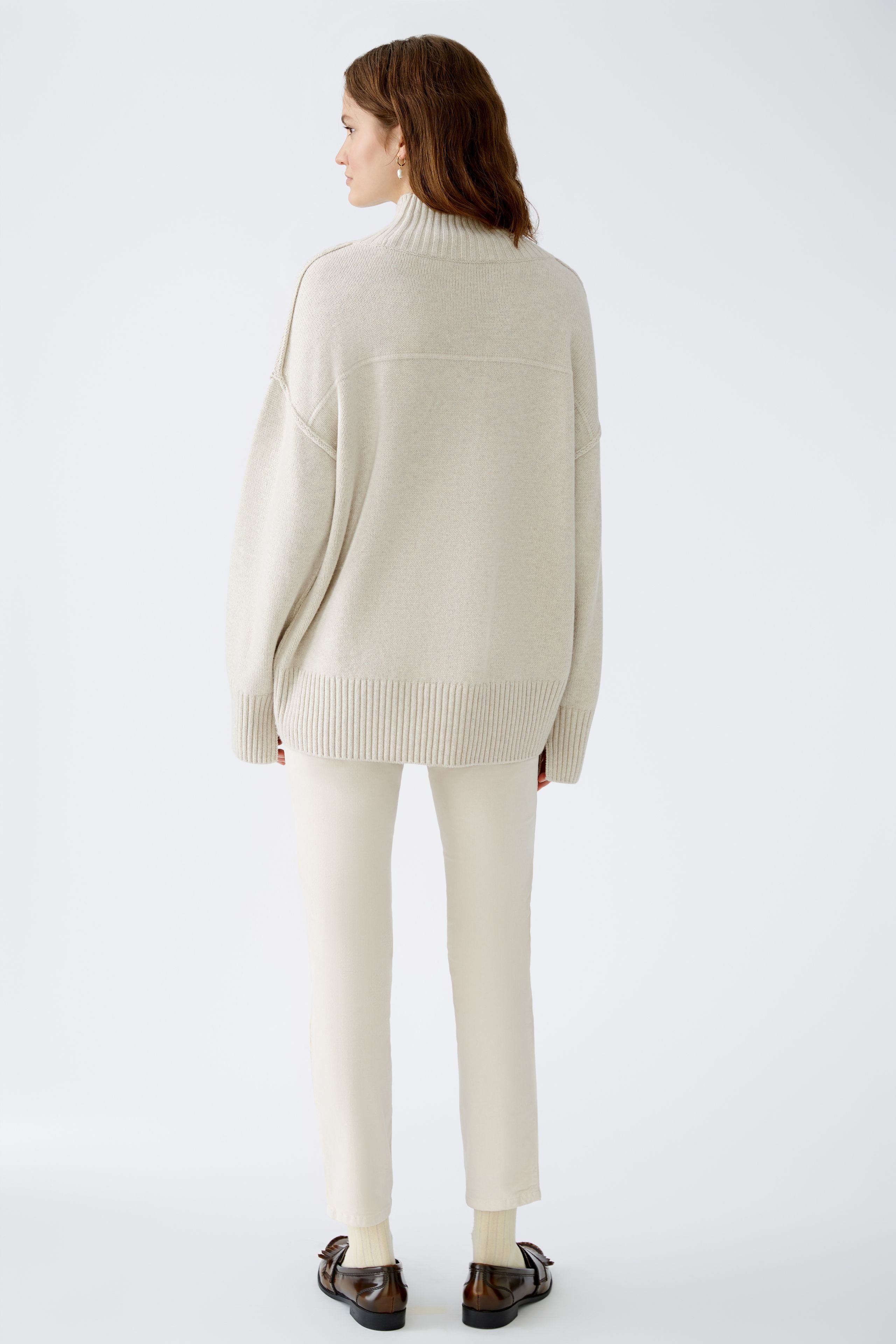 High Neck Jumper - Beige