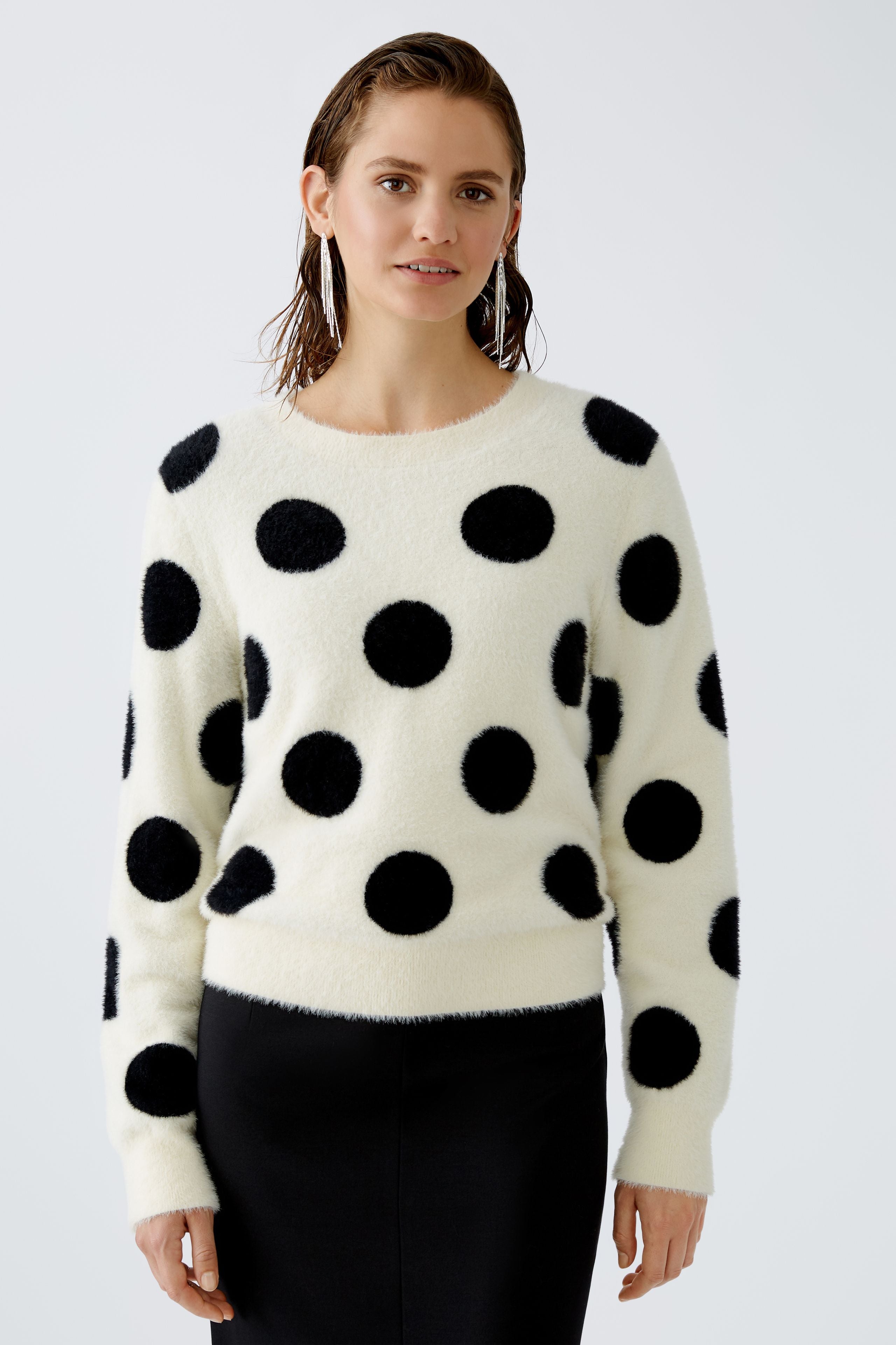 Polka Dot Jumper - Off White/Black