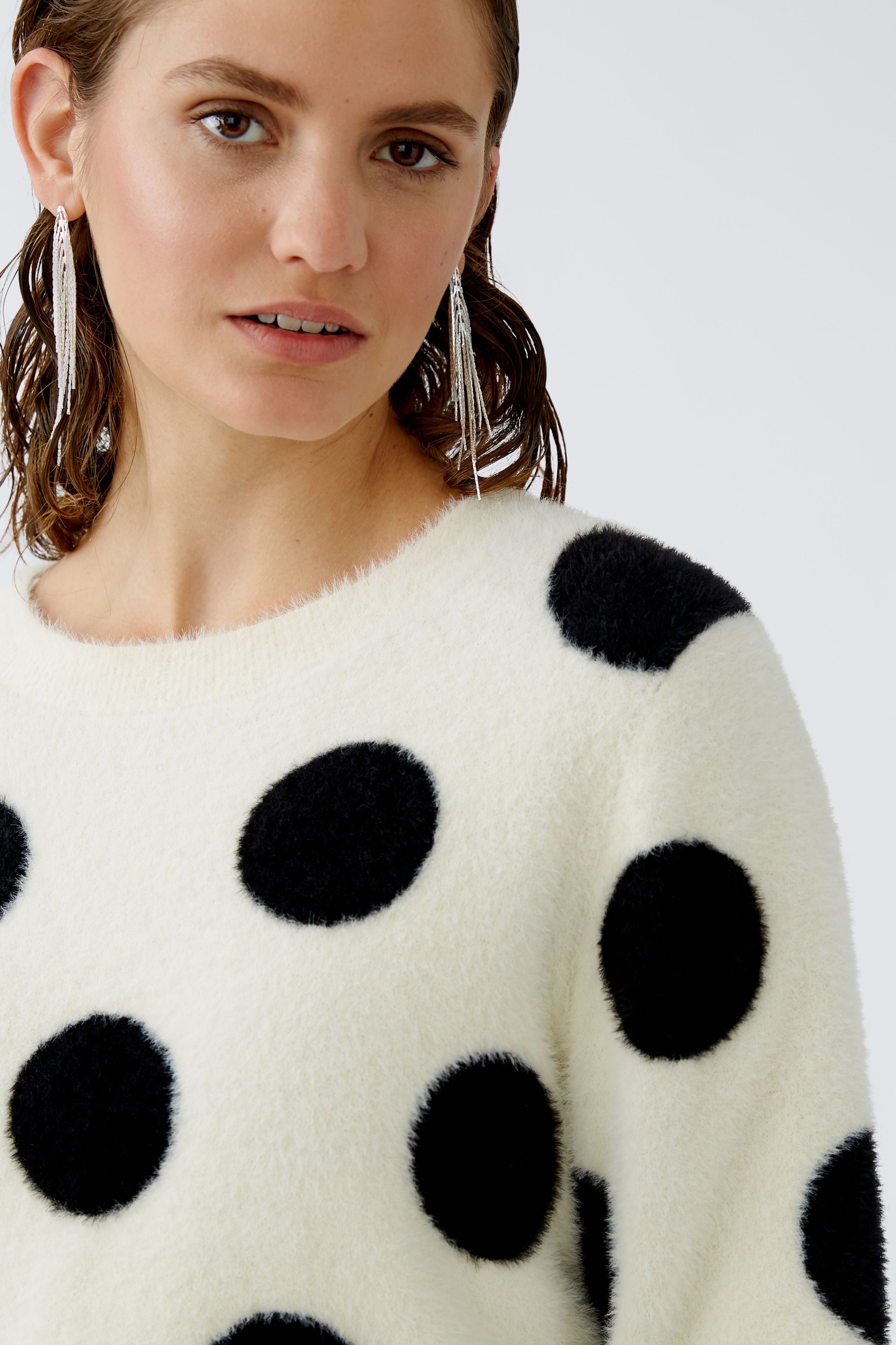 Polka Dot Jumper - Off White/Black