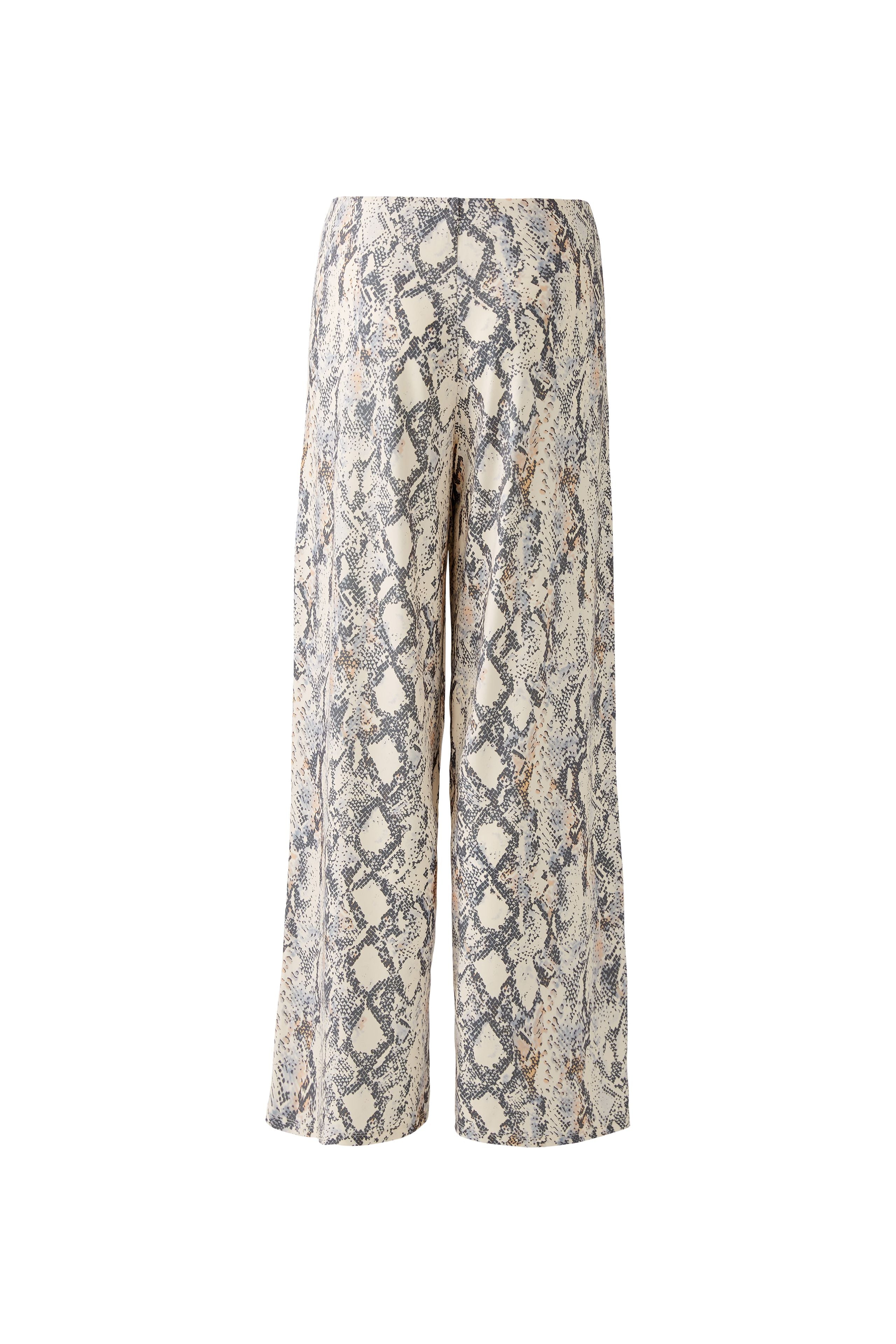 Wide Leg Trousers - Snake Skin