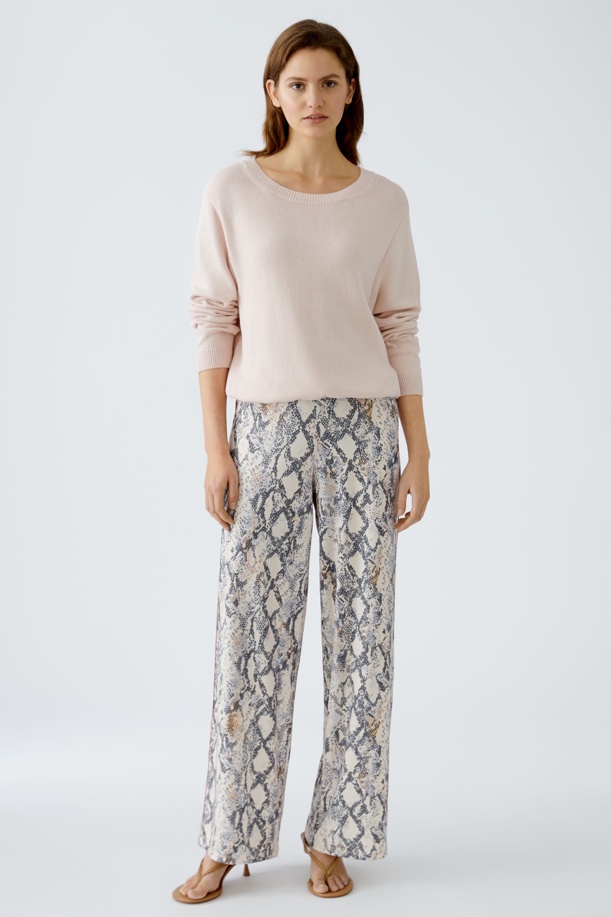 Wide Leg Trousers - Snake Skin