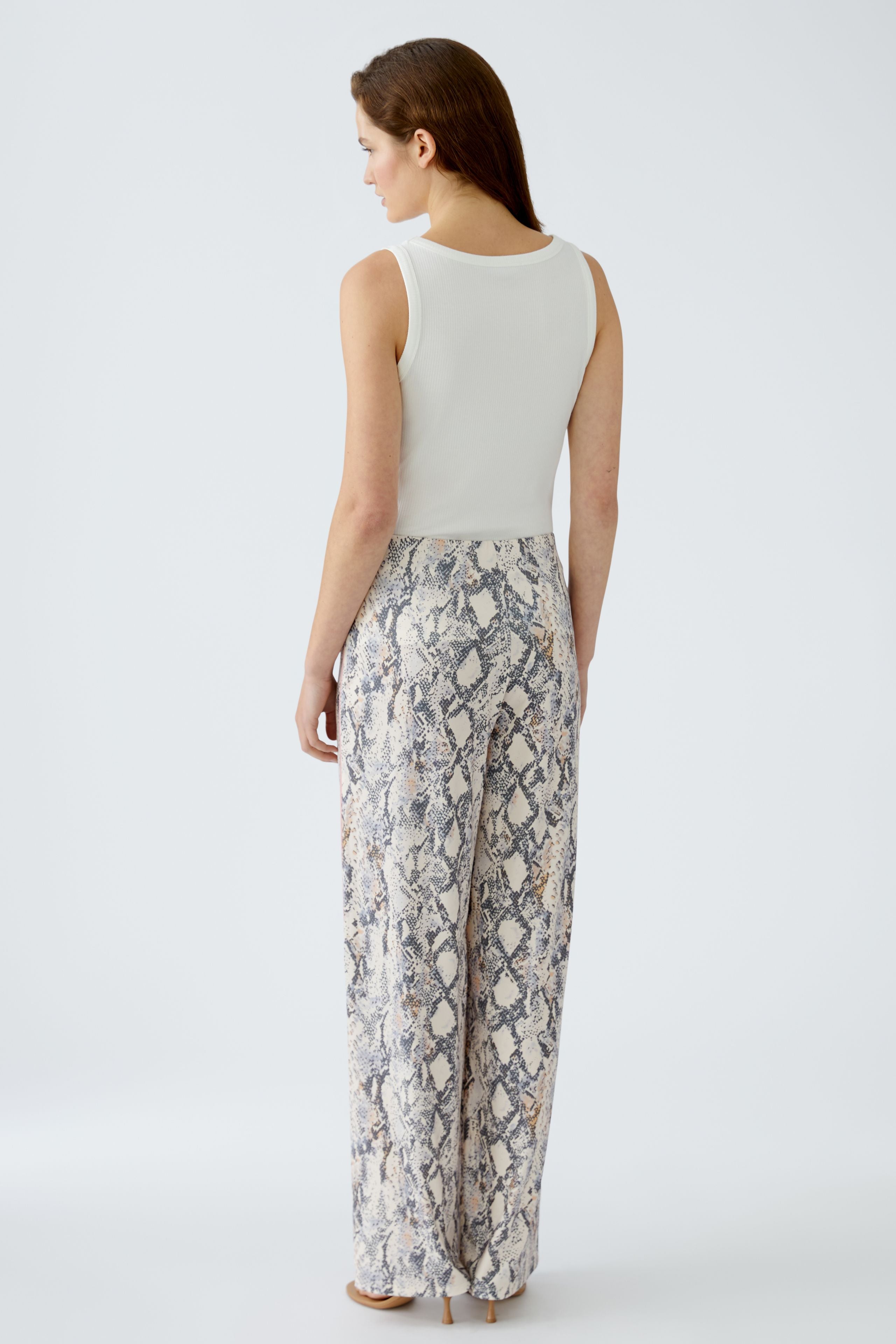 Wide Leg Trousers - Snake Skin