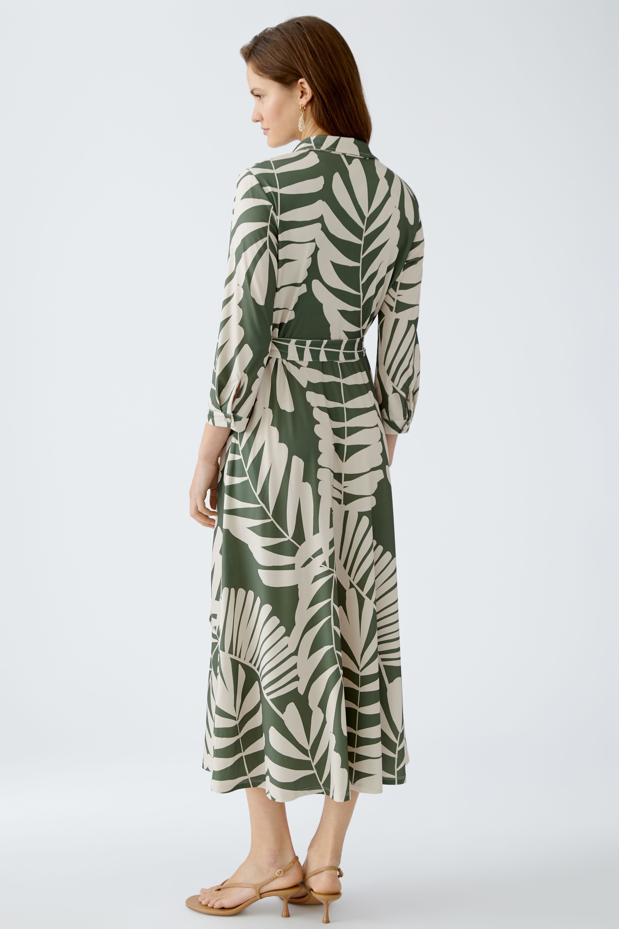 Shirt Floral Dress - Green/White