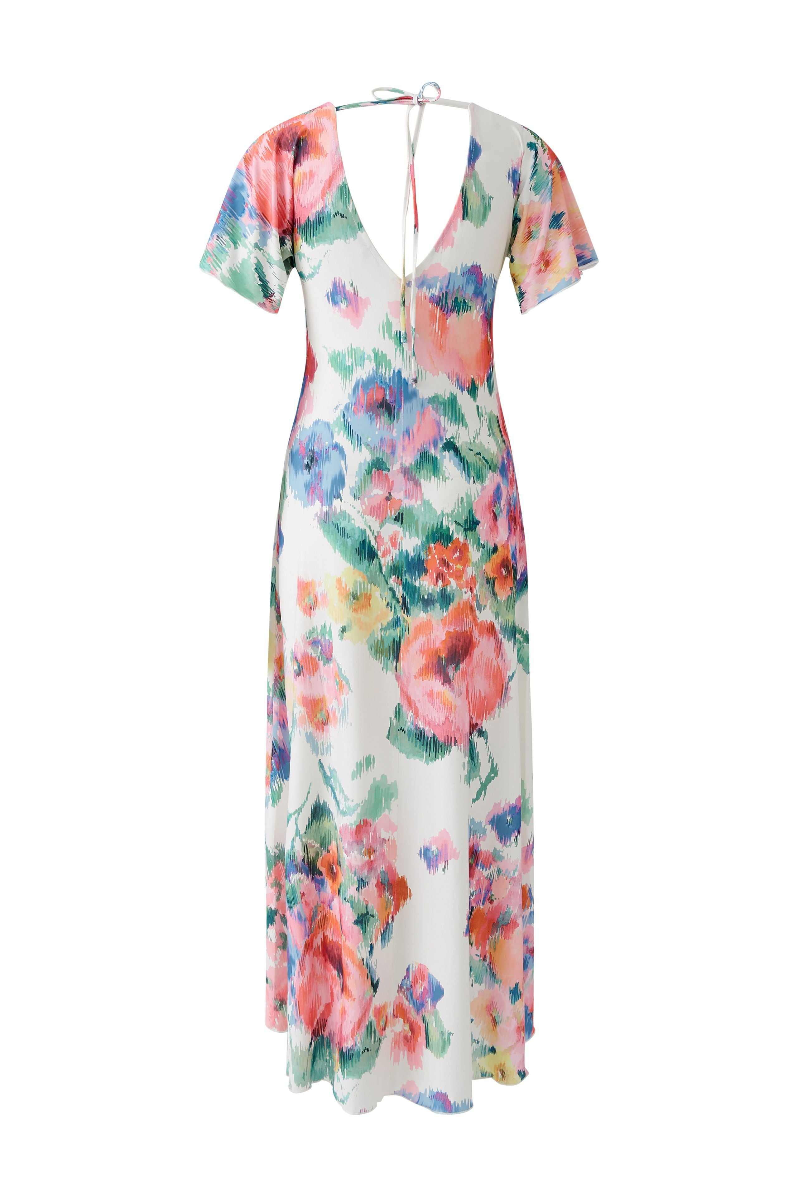 Floral Dress - White/Pink