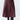 Faux Leather Tie Waist Midi Skirt - Berry by OUI