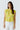 Cap Sleeve Lemon Blouse - Yellow/White