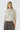 Ribbed Trim Demi Sleeve Knit Top - Light Beige