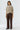 Wool Mix Striped High Neck Jumper - Camel Mix