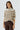Wool Mix Striped High Neck Jumper - Camel Mix