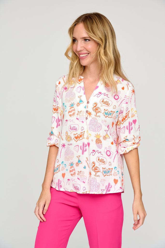 Alondra Blouse in Pink
