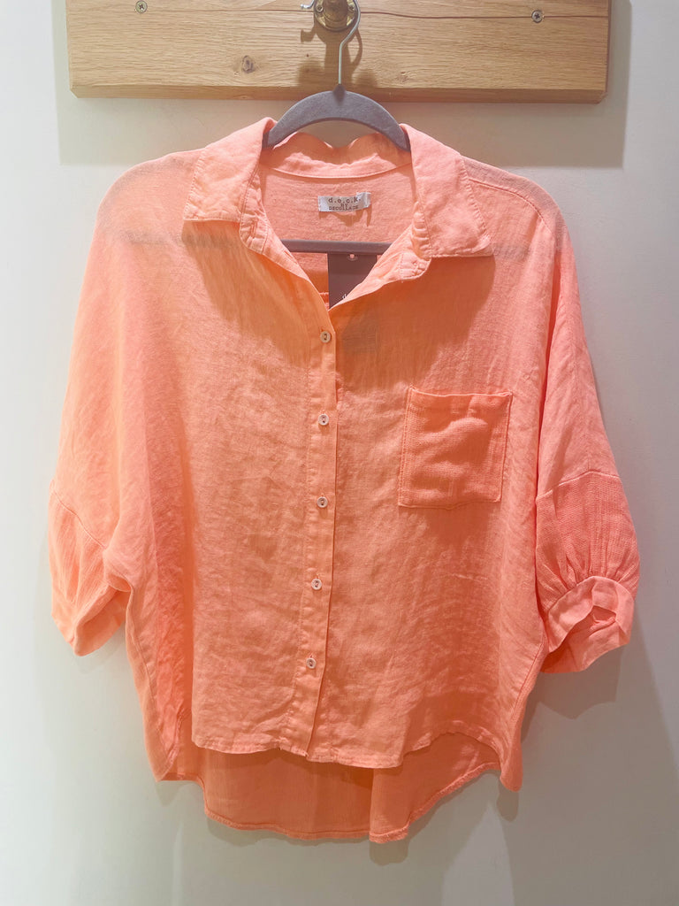 Linen Shirt in Peach