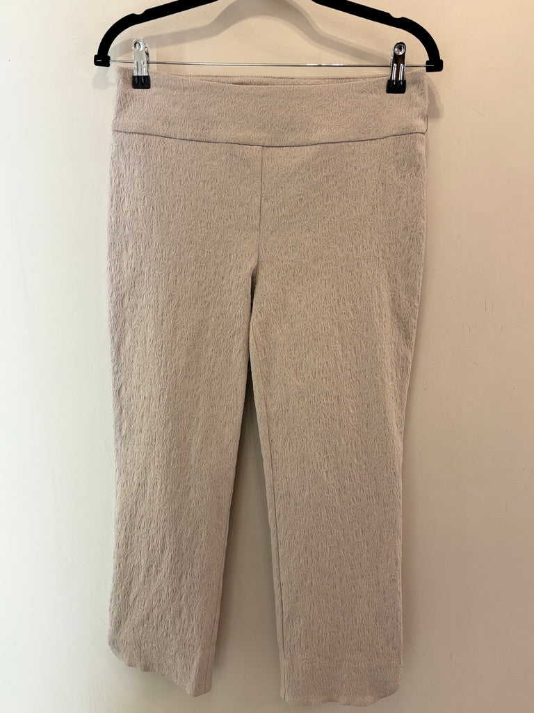 Loom Cropped Trousers in Stone