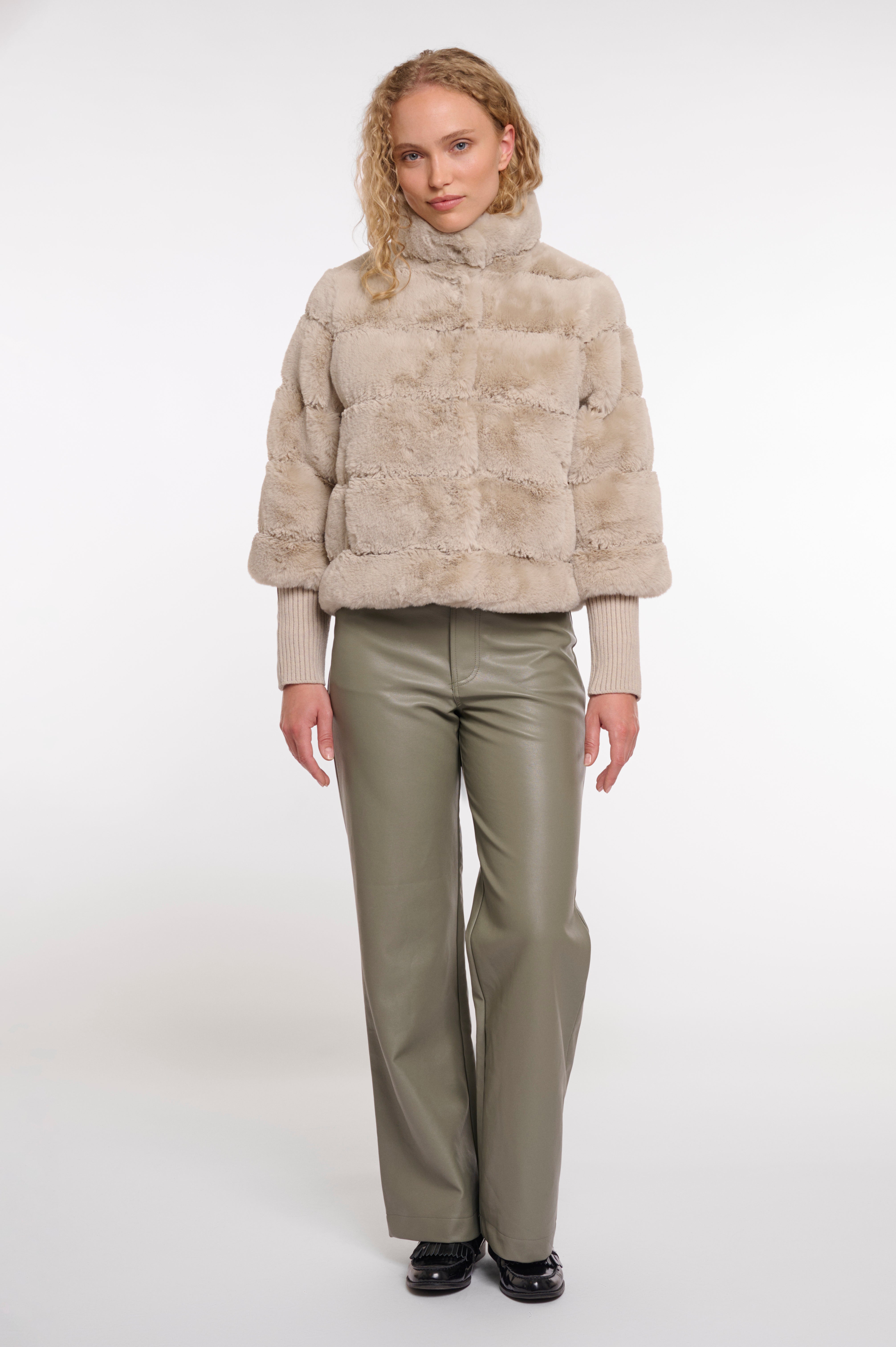 Feline Faux Fur Jacket - Birch