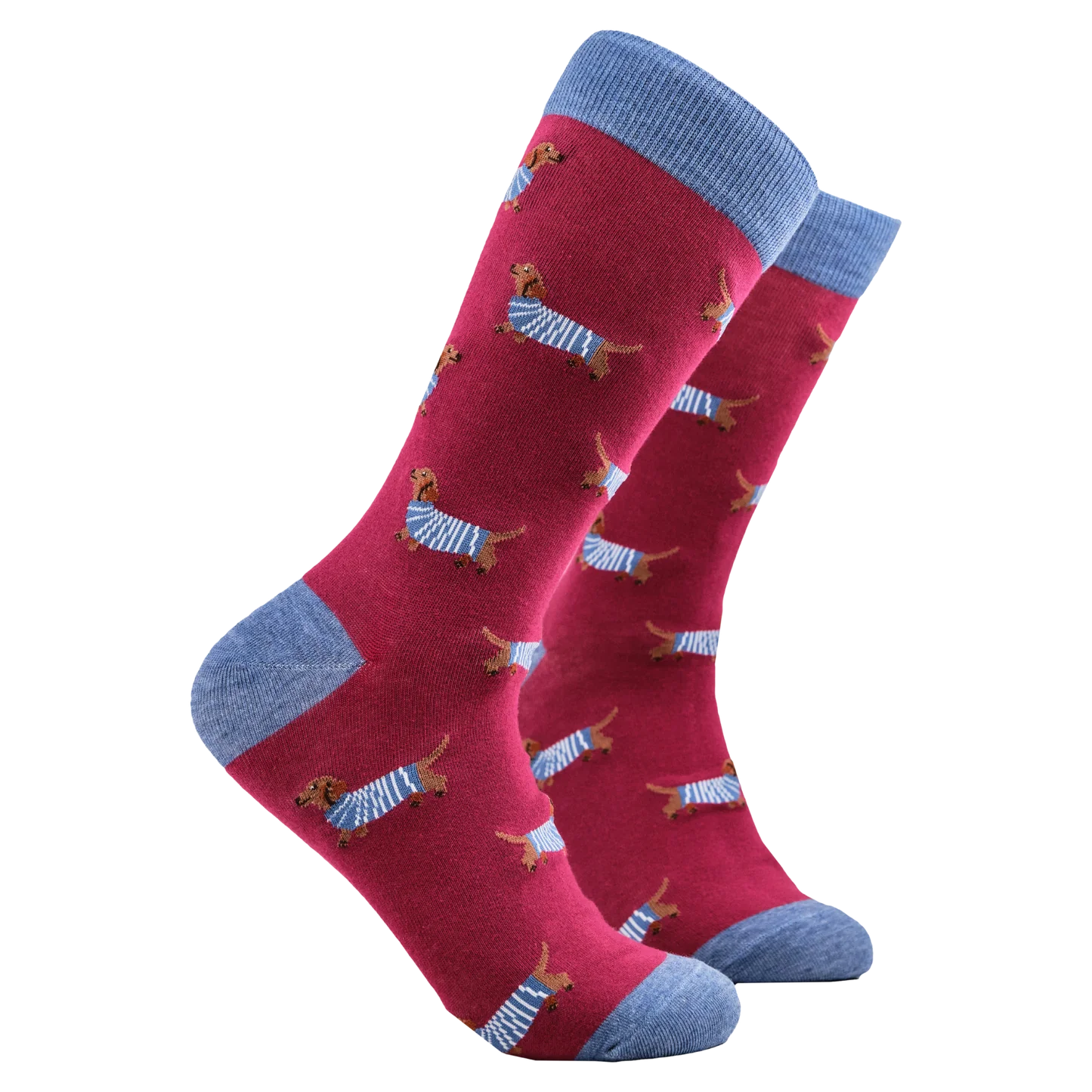 Hot Dippity-Dog Socks - Fuchsia