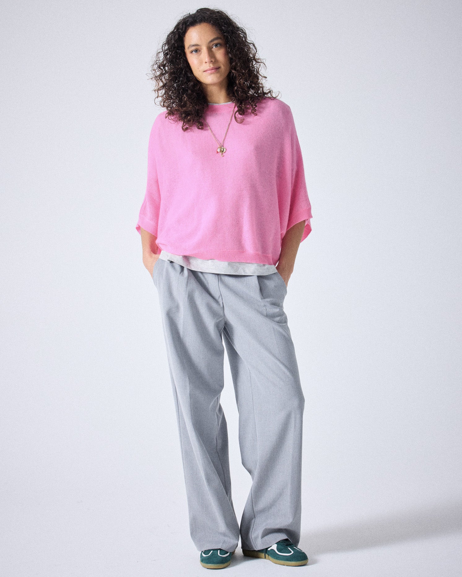 Benedicta Batwing Jumper - Bubble Gum