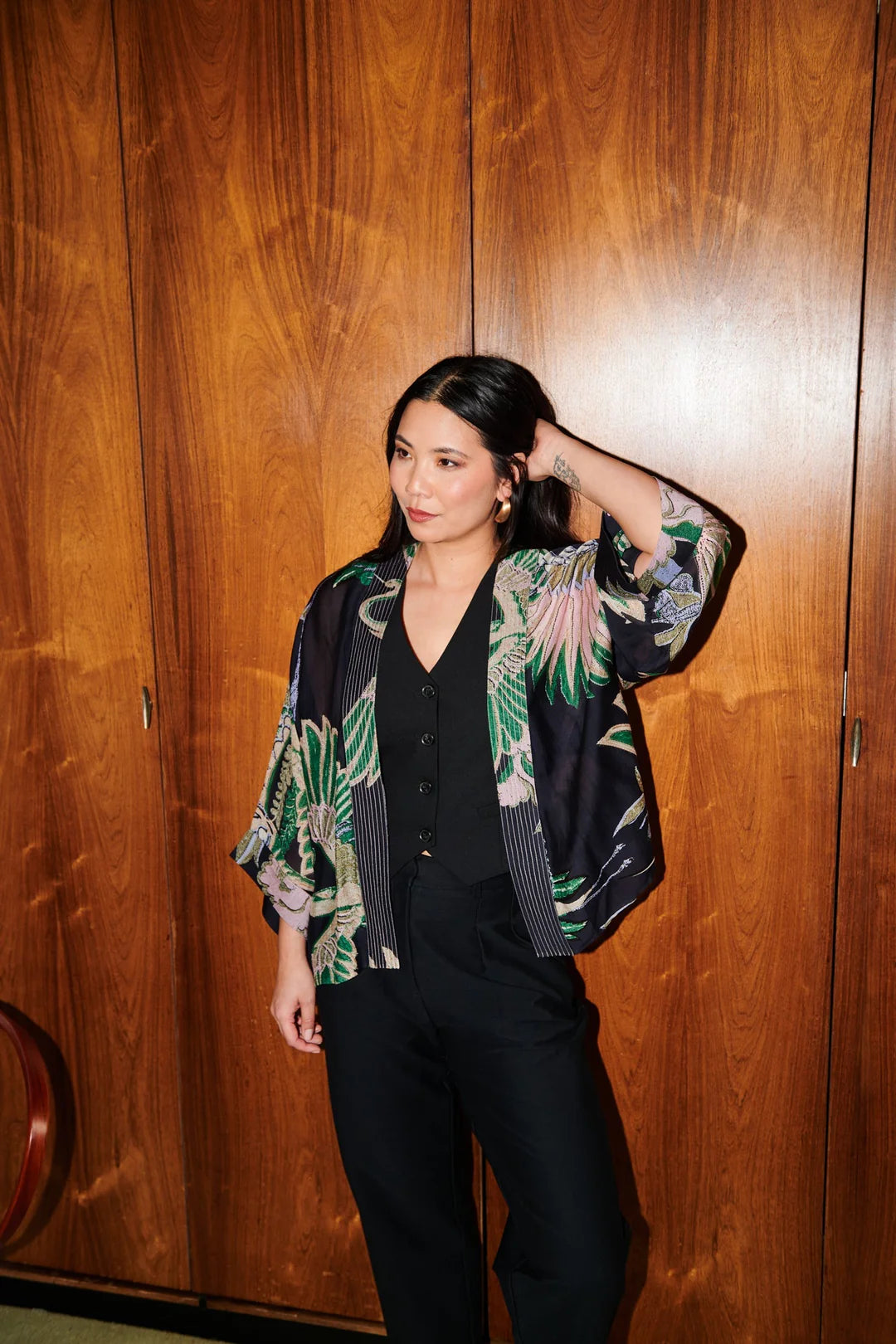 Crane Emerald Kimono - Multi