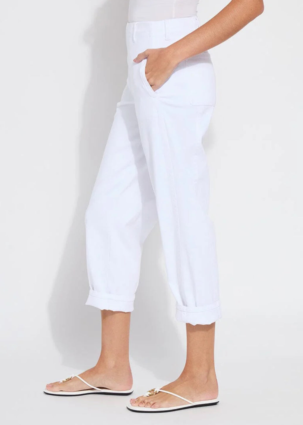 Barrel Leg Jean - White