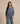Ruched Demi Sleeve Top - Jeans Blue