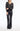 Chevron Lace & Knit Jumper - Black