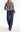 Houndstooth Zip Cardigan - Navy/Gold