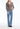 Bow Sleeve Knit Jumper - Taupe/Blue