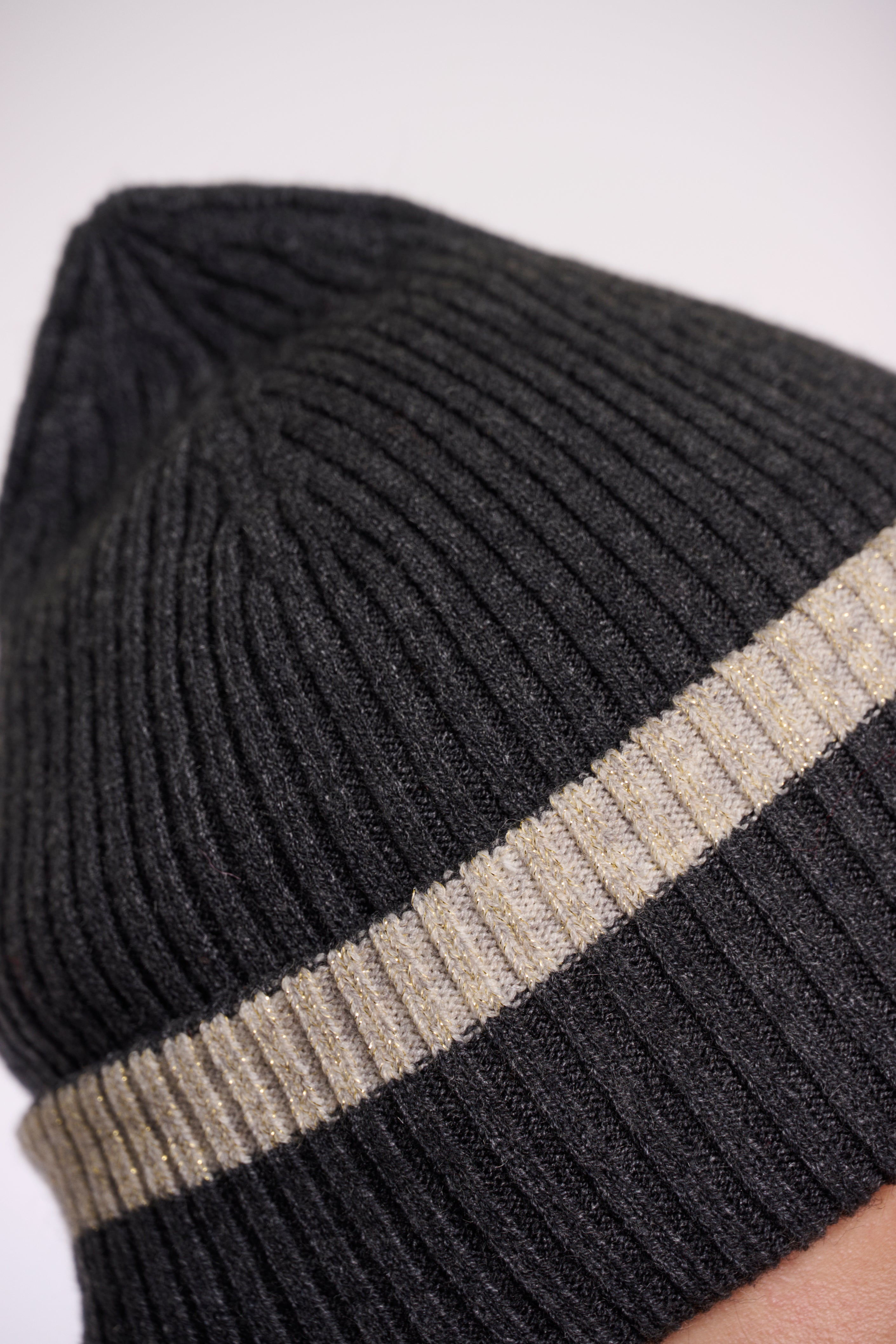 Ingrid Beanie Hat - Dark Grey