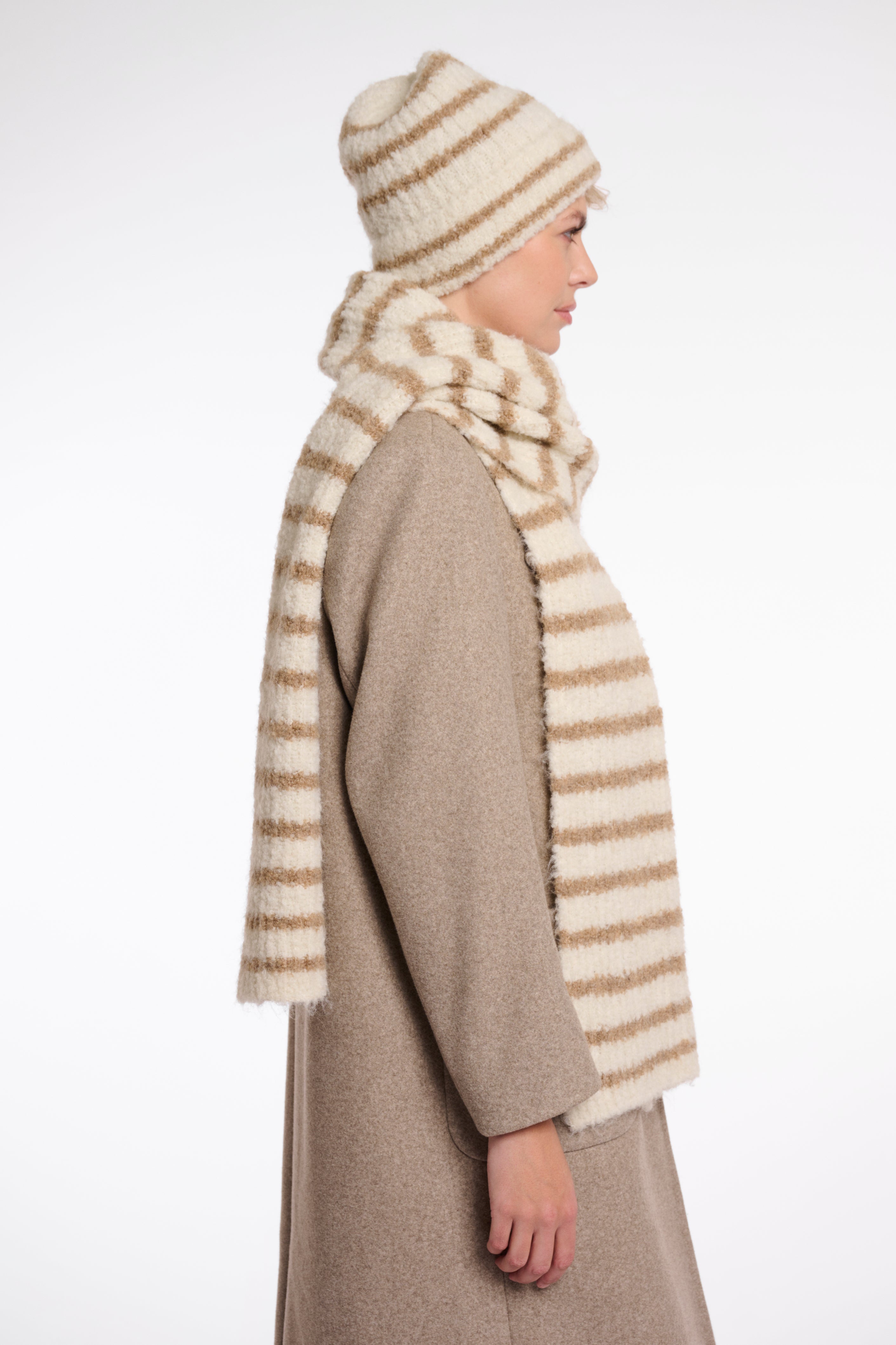 Koos Striped Scarf - Beige Mix