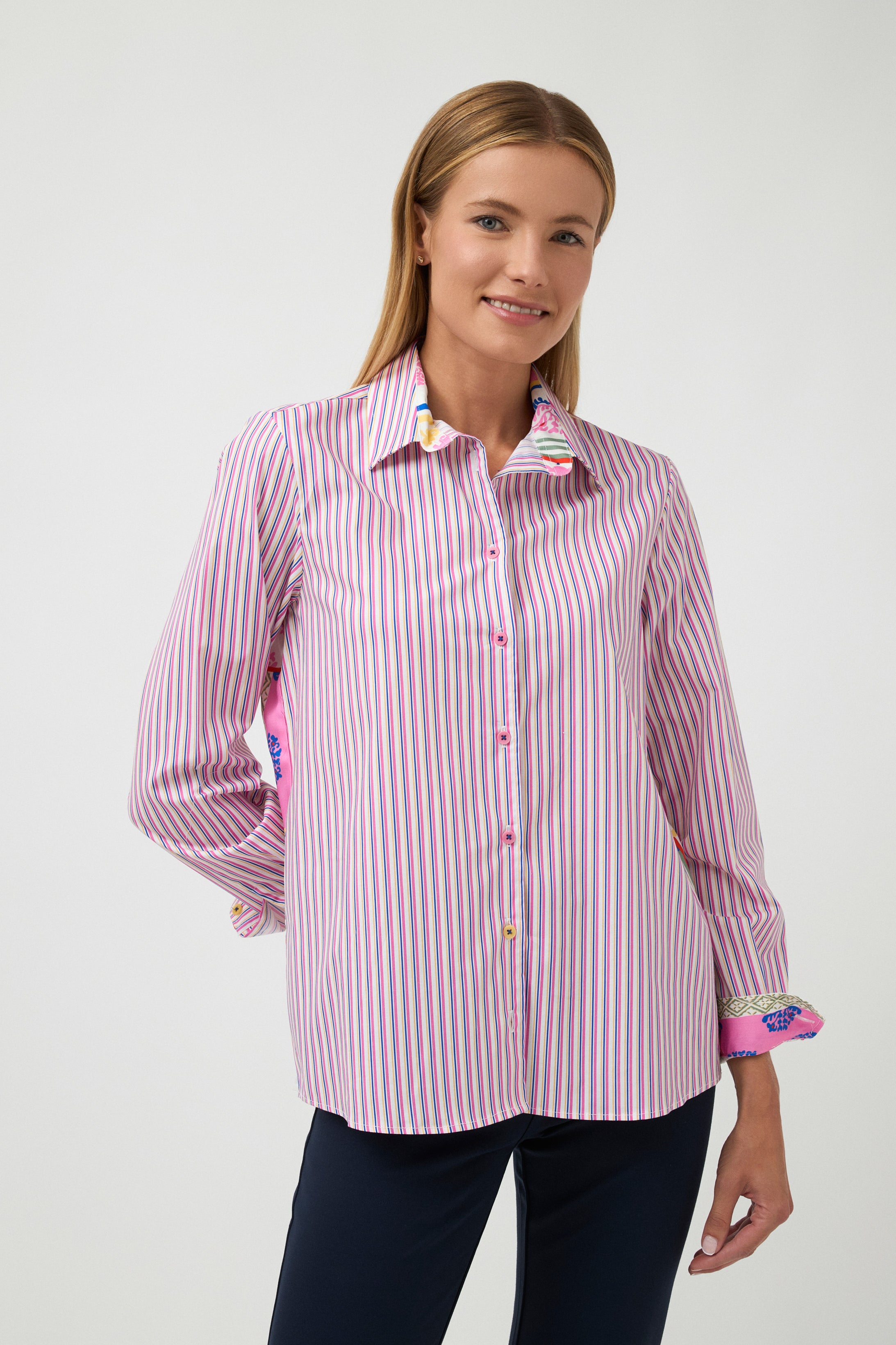 Lorica Striped Shirt - Pink