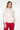Melisse Heart Tie Shirt - Ecru/Red