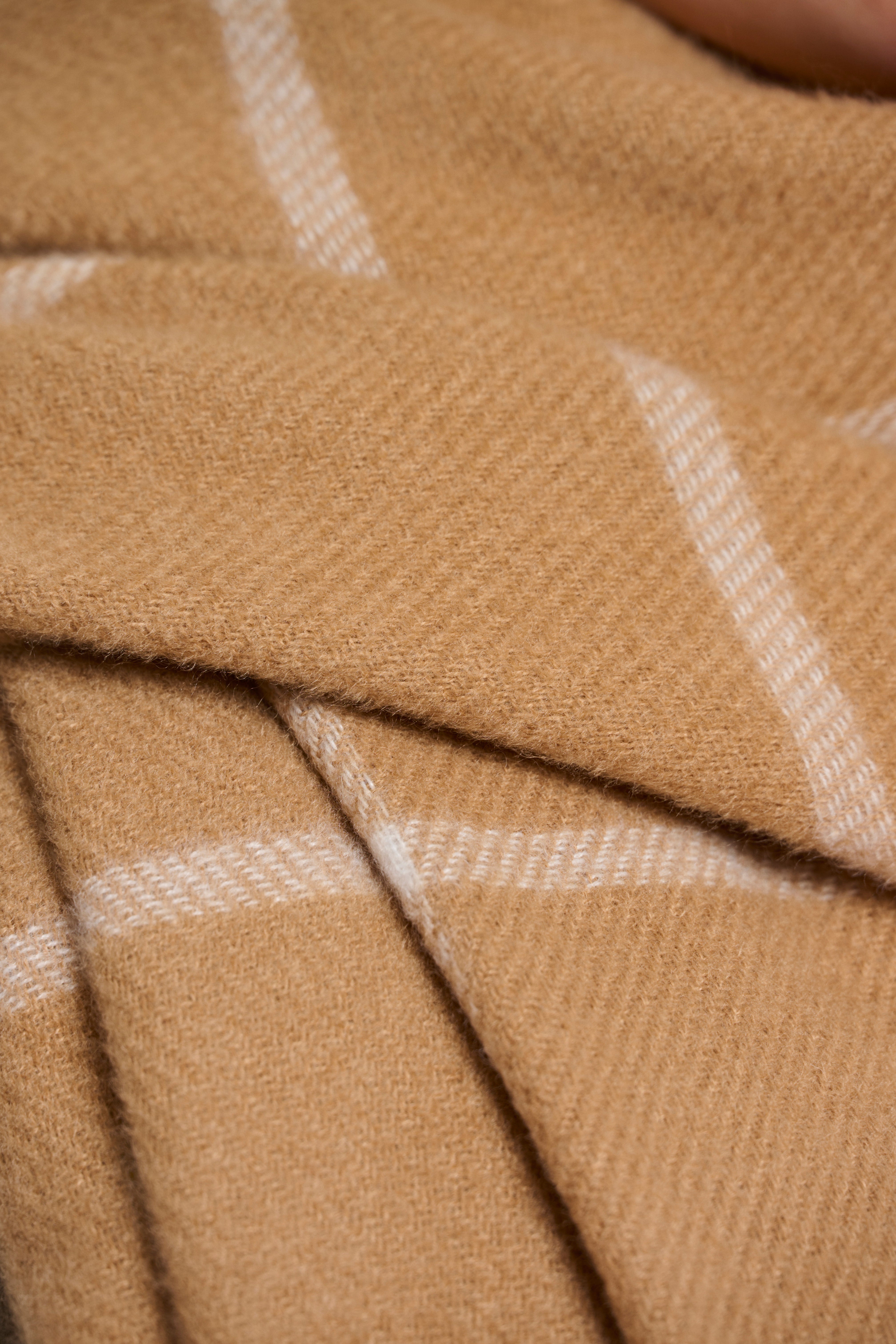 Moochy Checked Scarf - Camel