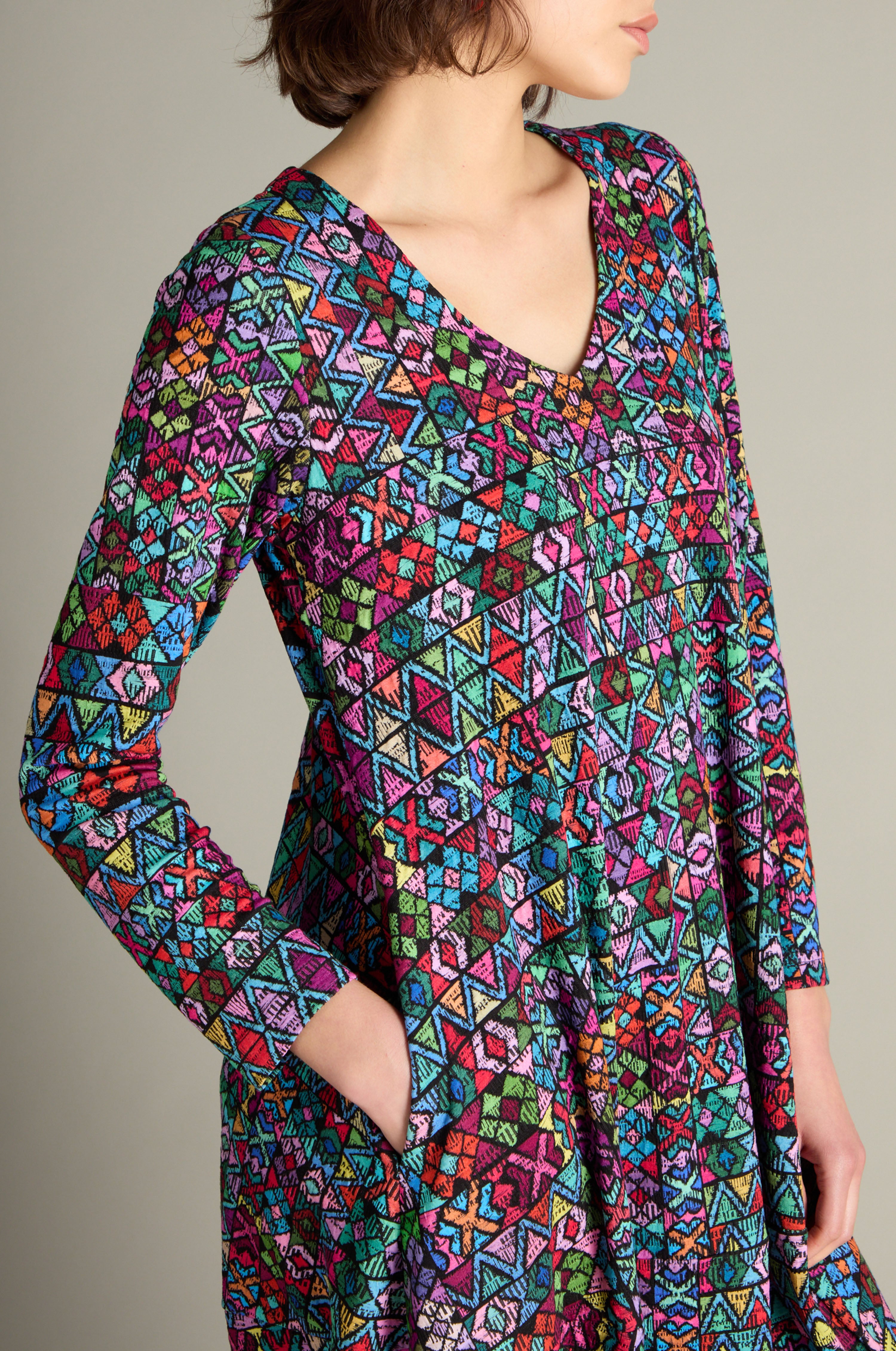 Patchwork Bubble Dress - Multi
