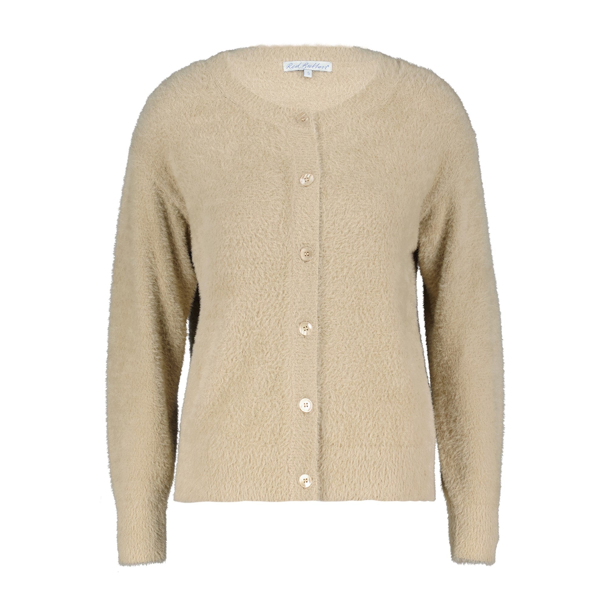 Beige fluffy cardigan best sale