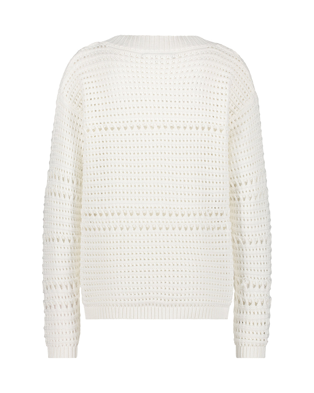 Open Work Knit Jumper - Off White