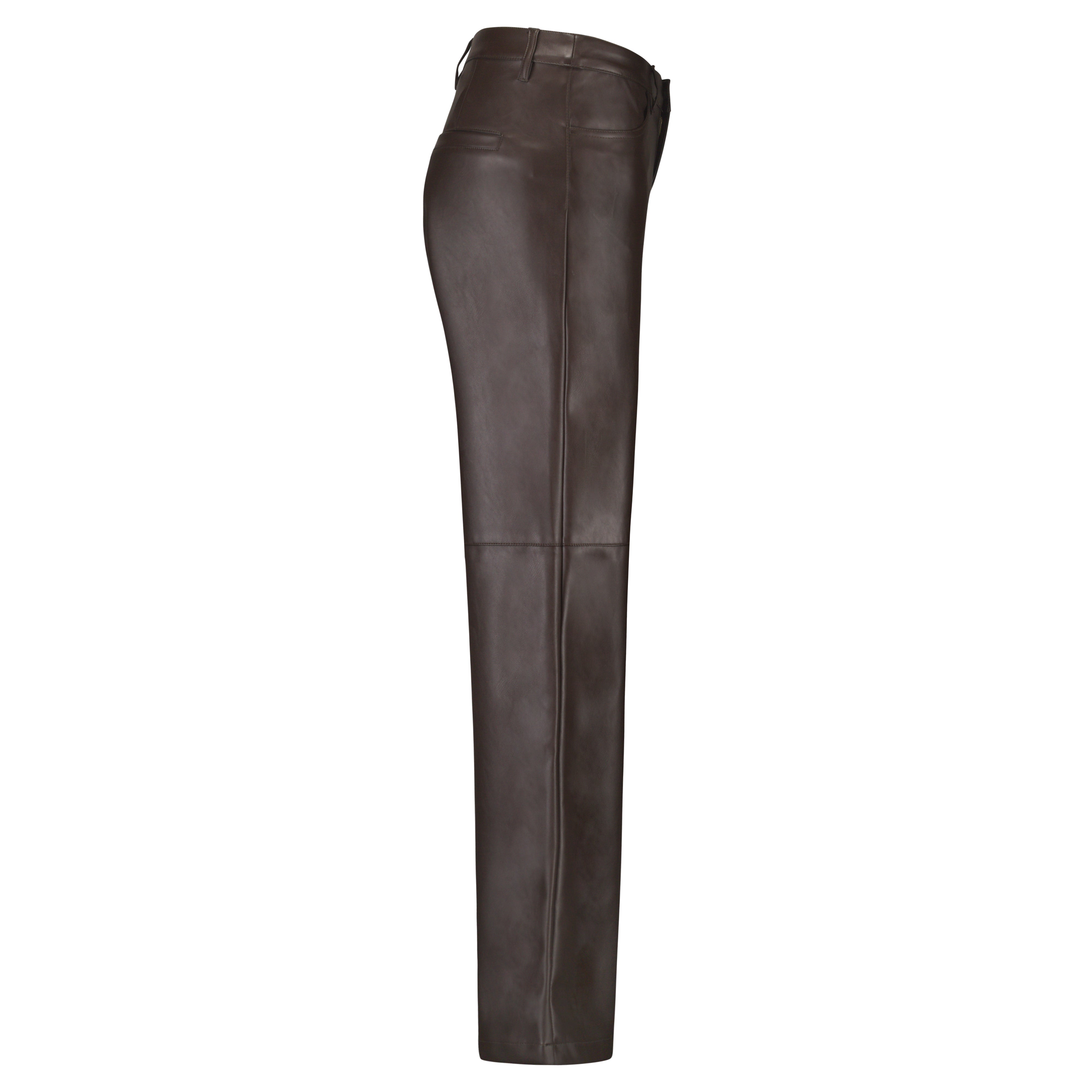 Colette Faux Leather Trousers - Dark Chocolate
