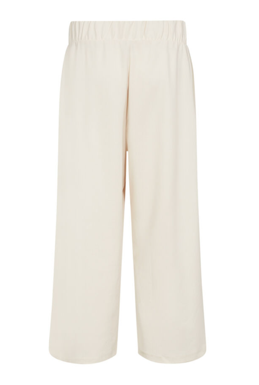 Siham Wide Leg Trousers - Cream