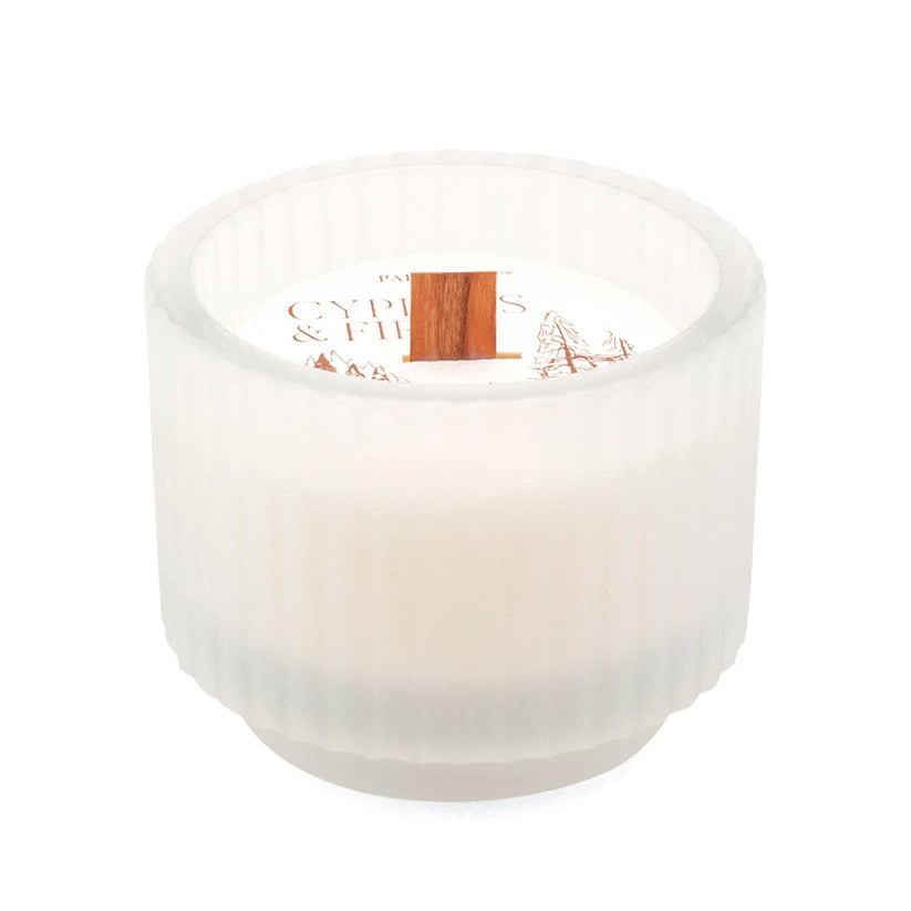 Cypress & Fir Frosted Glass Candle
