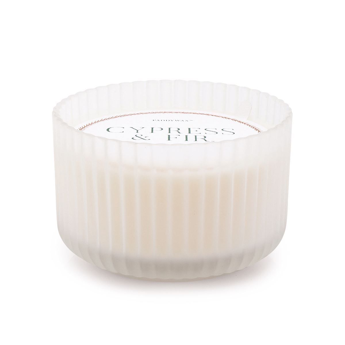 Cypress & Fir 3 Wick Glass Candle in White