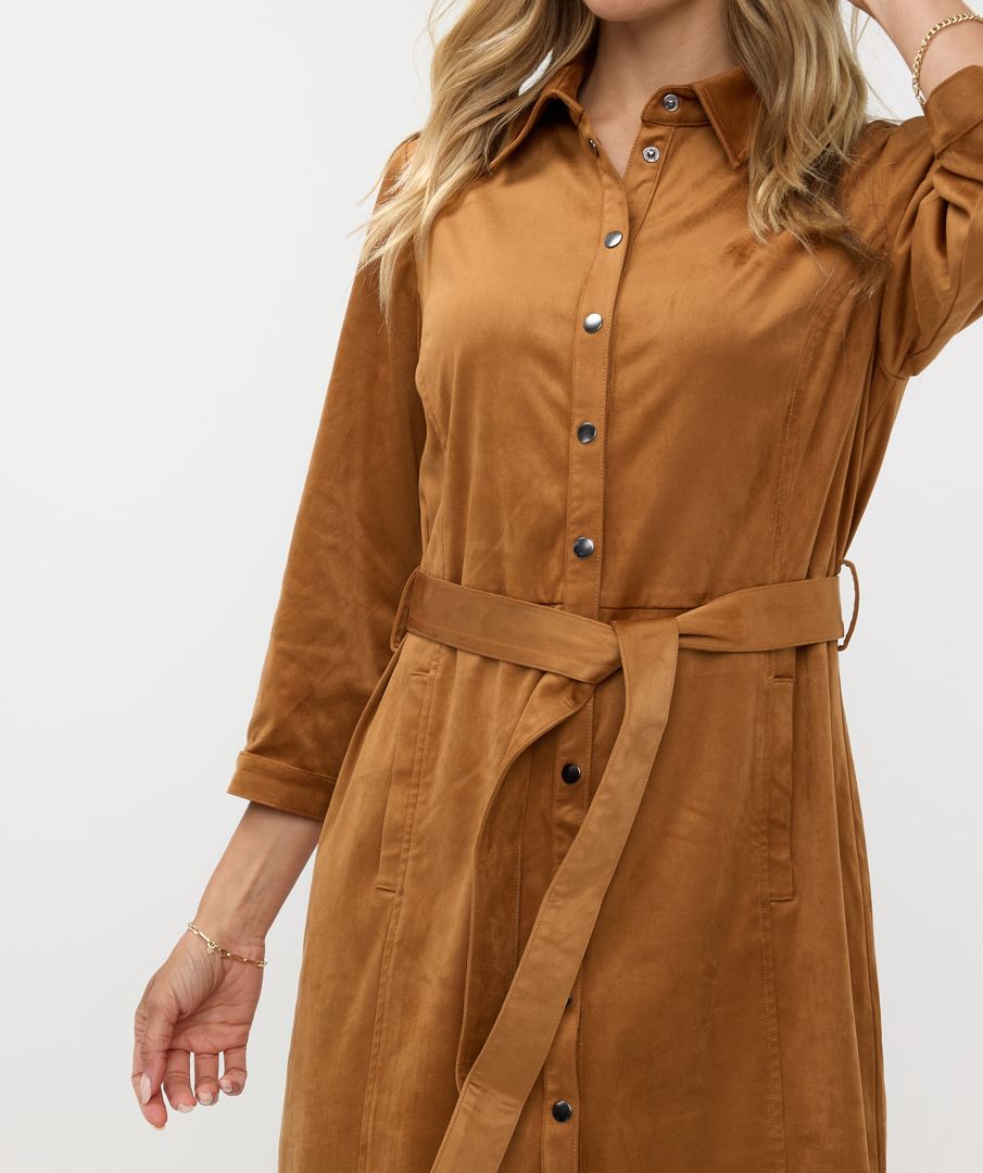 Dress Suedine - Camel