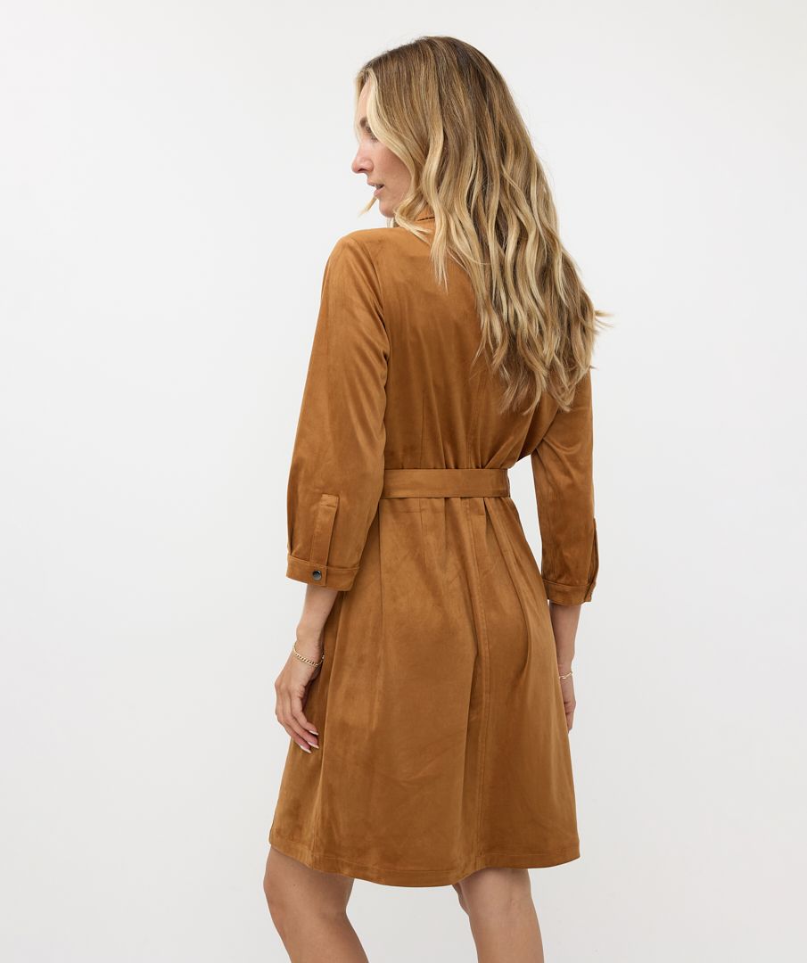 Dress Suedine - Camel